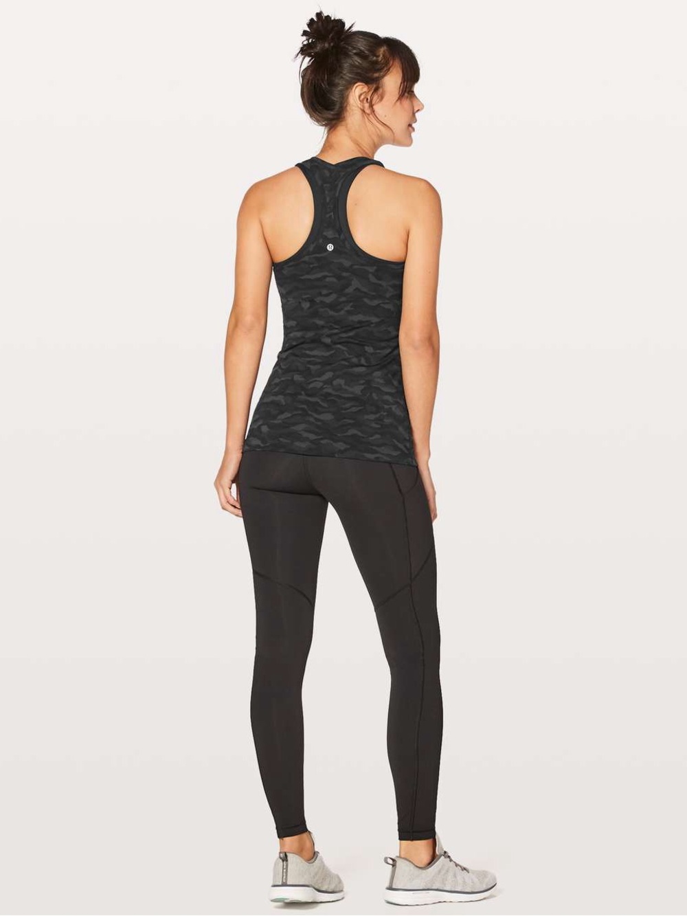 Lululemon Athletica Sequoia Camo Print Deep Coal Black Cool Racerback II Tank - Picture 3 of 10